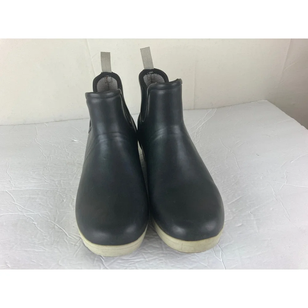 Bogs Kicker Rain Slip On Women 11 Black Waterproof Chelsea Rubber Boots
